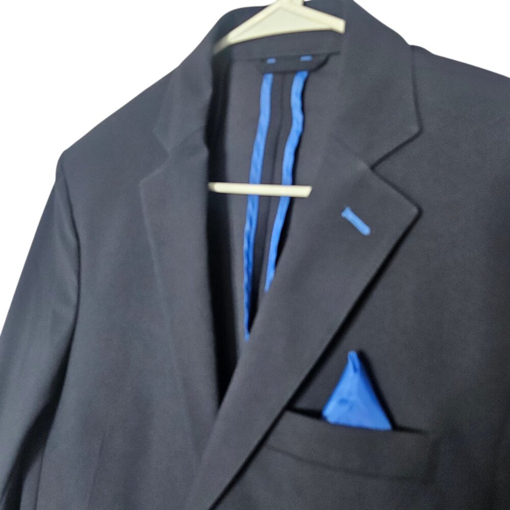 Twillory Blazer Men's 38R Navy Blue Sport Coat Jacket Performance Stretch Preppy - Picture 5 of 15